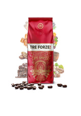 Espresso Caffè - Café en grano - Tostado tradicionalmente sobre fuego de leña de olivo, hecho a mano en Sicilia - Café en grano premium 250 g para cafeteras totalmente automáticas y portafiltros