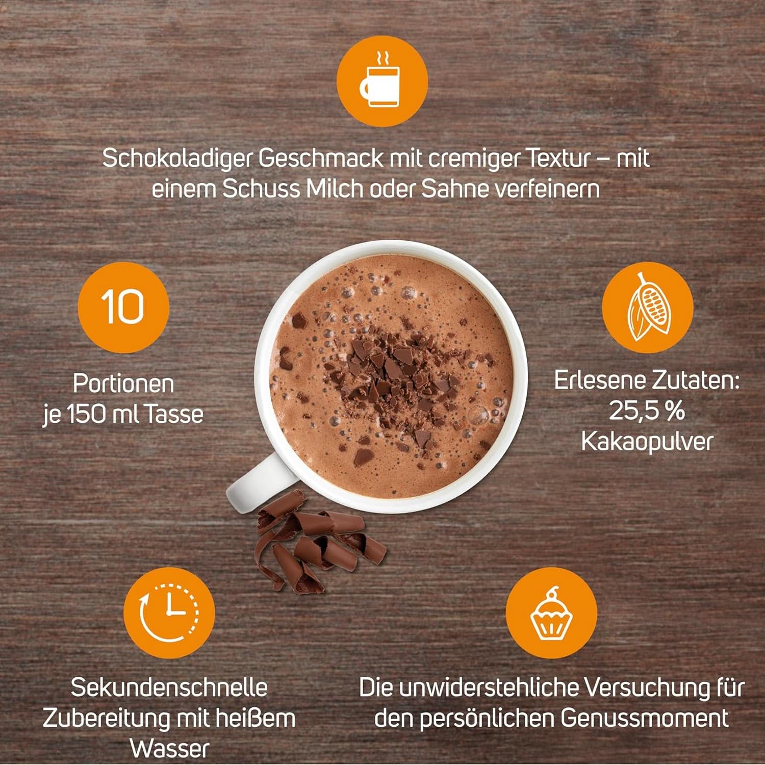 KRÜGER Family, Cacao en polvo para chocolate caliente, 8 cajas x 10 sobres, 8 x 250 gramos Cacao y Chocolate Caliente Naty Shop