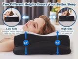 SUPA MODERNA Almohada de espuma viscoelástica para dormir de lado, almohada refrescante 60X40, ortopédica para la espalda, estómago, cuello, alivio del dolor, almohada para el cuello, almohadas ortopédicas cervicales Naty Shop