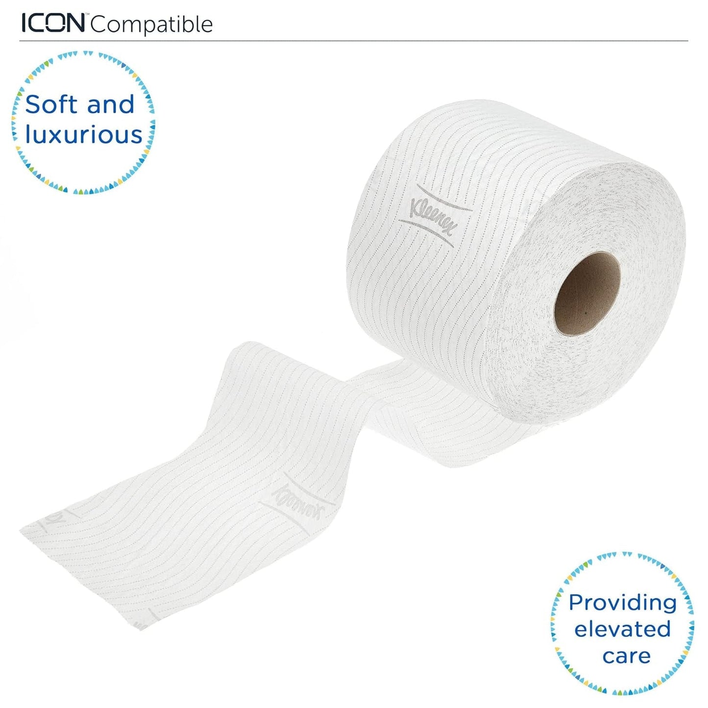 Kleenex Standard Roll 8441 Papel higiénico - Papel higiénico de 2 capas - 6 paquetes de 6 rollos x 600 hojas cada uno, blanco (36 rollos/21,600 hojas en total)