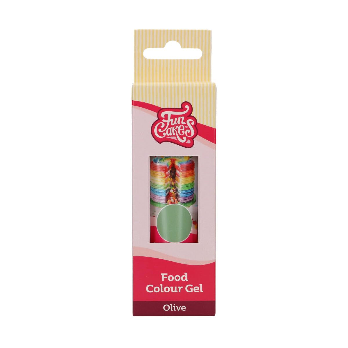 Colorante alimentario Gel Olivo Funcakes: Colorante alimentario altamente concentrado para masas, natas, fondant y mazapanes. Fácil dosificación. Una sola gota para crear colores vibrantes. Halal. 30 gramos.
