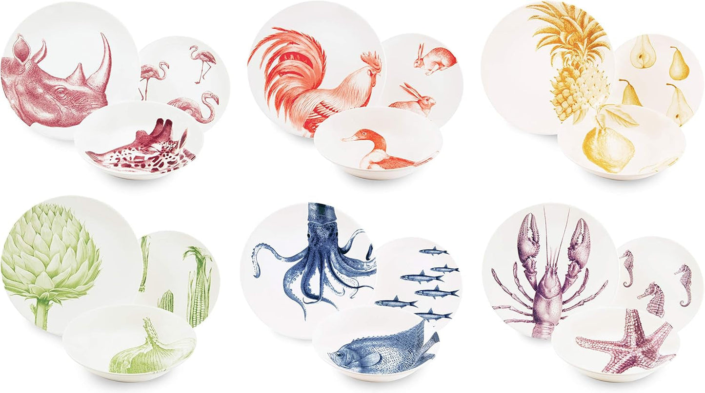 Plato Excelsa Flora & Fauna, cerámica, multicolor