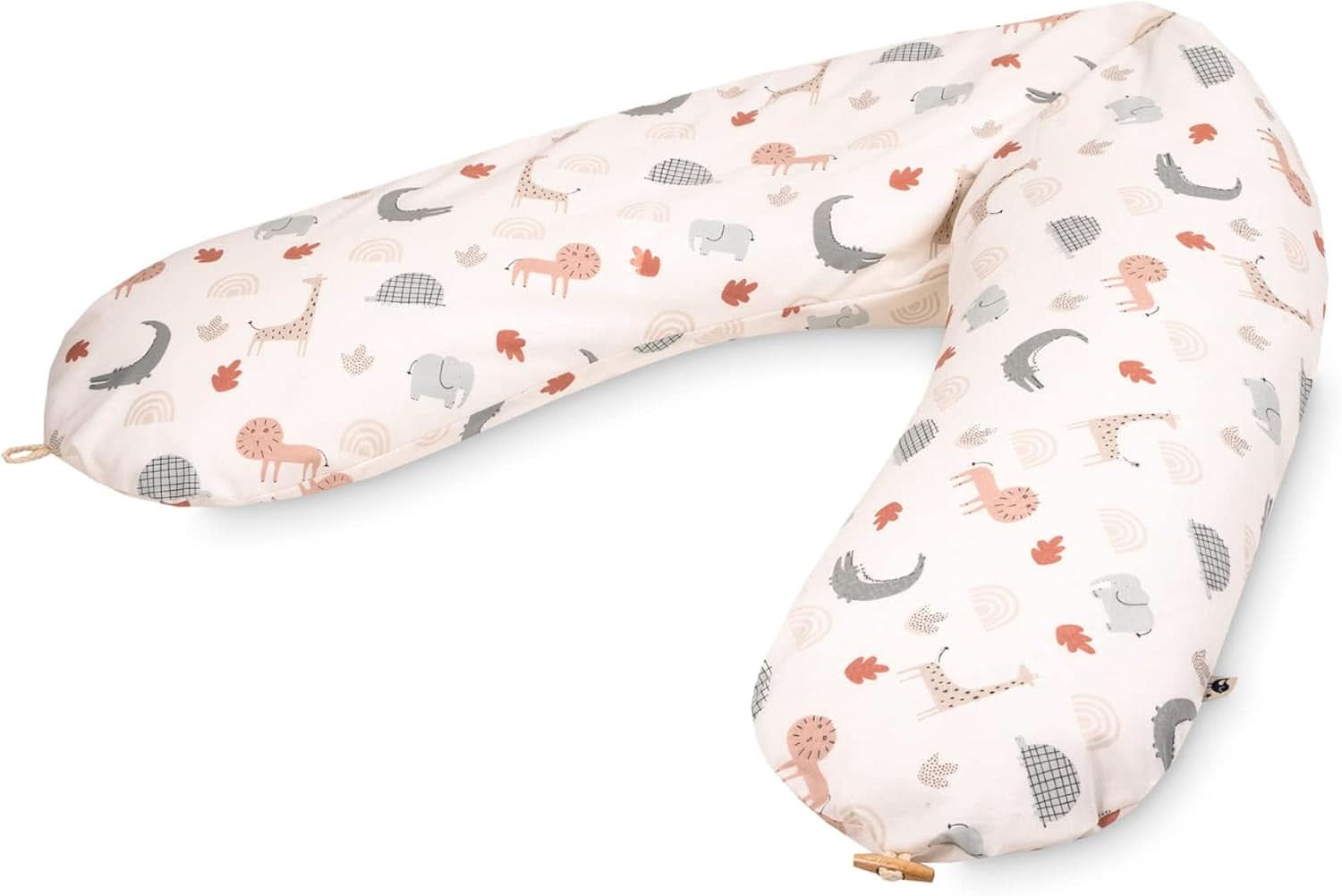 Julius Zöllner Cojín de lactancia ecológico 190 cm, relleno 42 litros Microperlas de Eps, fabricado en Alemania Accesorios Alimentación y Lactancia Baby Naty Shop Wild Friends