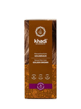 khadi GOLDBRAUN Color de cabello a base de hierbas Color de cabello de ámbar brillante a marrón dorado suave y brillante Color de cabello a base de hierbas 100% natural Cosméticos naturales certificados naturales y veganos 100 g Naty Shop Tinte para el cabello marrón dorado 100 G (1 paquete) individual