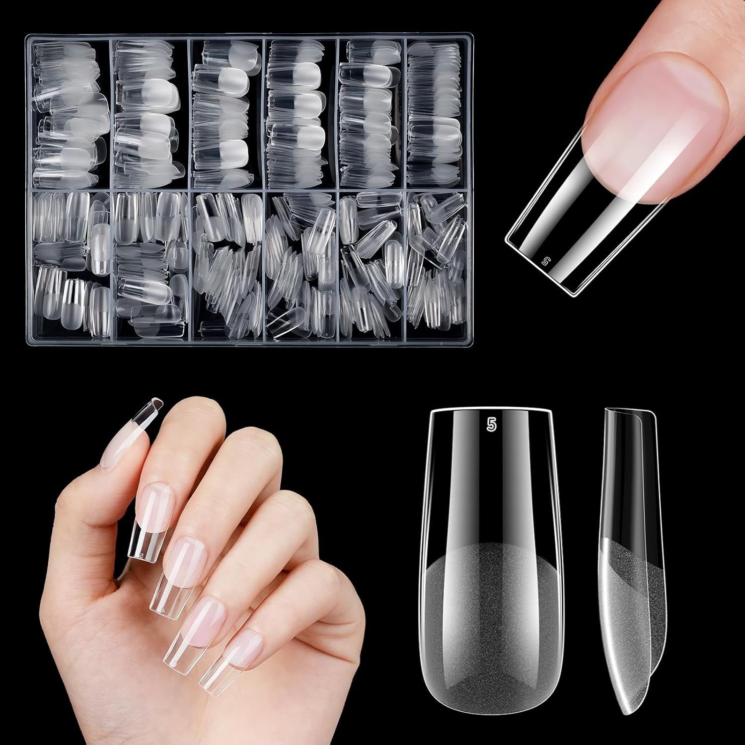 Uñas Artificiales Cortas 500 Piezas Puntas De Uñas De Gel Suave De Cobertura Completa Para Uñas De Gel 12 Tamaños Puntas De Uñas Prepulidas Para Uñas De Gel Uñas Artificiales Cortas Extensiones De Uñas De Ataúd Con Caja