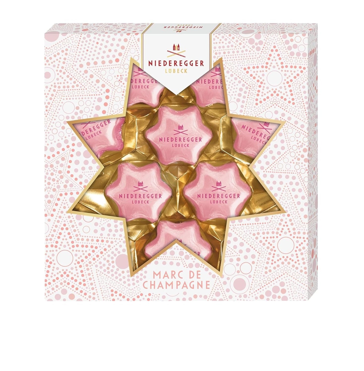 Niederegger Praliné Estrellas Marc de Champagne 125g