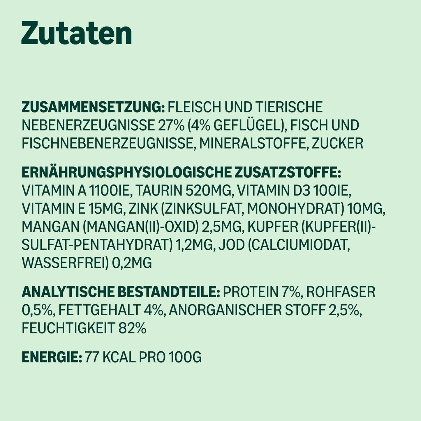 de Amazon Katzenfutter, nass, Dose, Stücke mit Geflügel in Sauce, 12 x 415 g