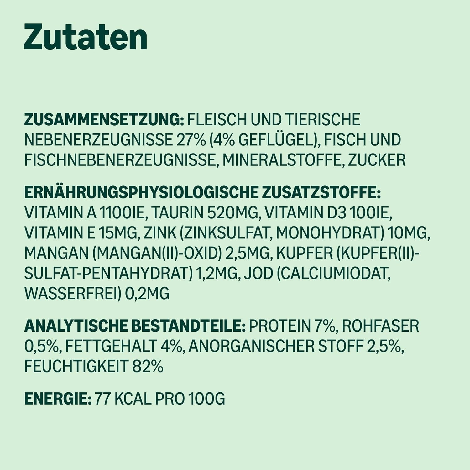 de Amazon Katzenfutter, nass, Dose, Stücke mit Geflügel in Sauce, 12 x 415 g