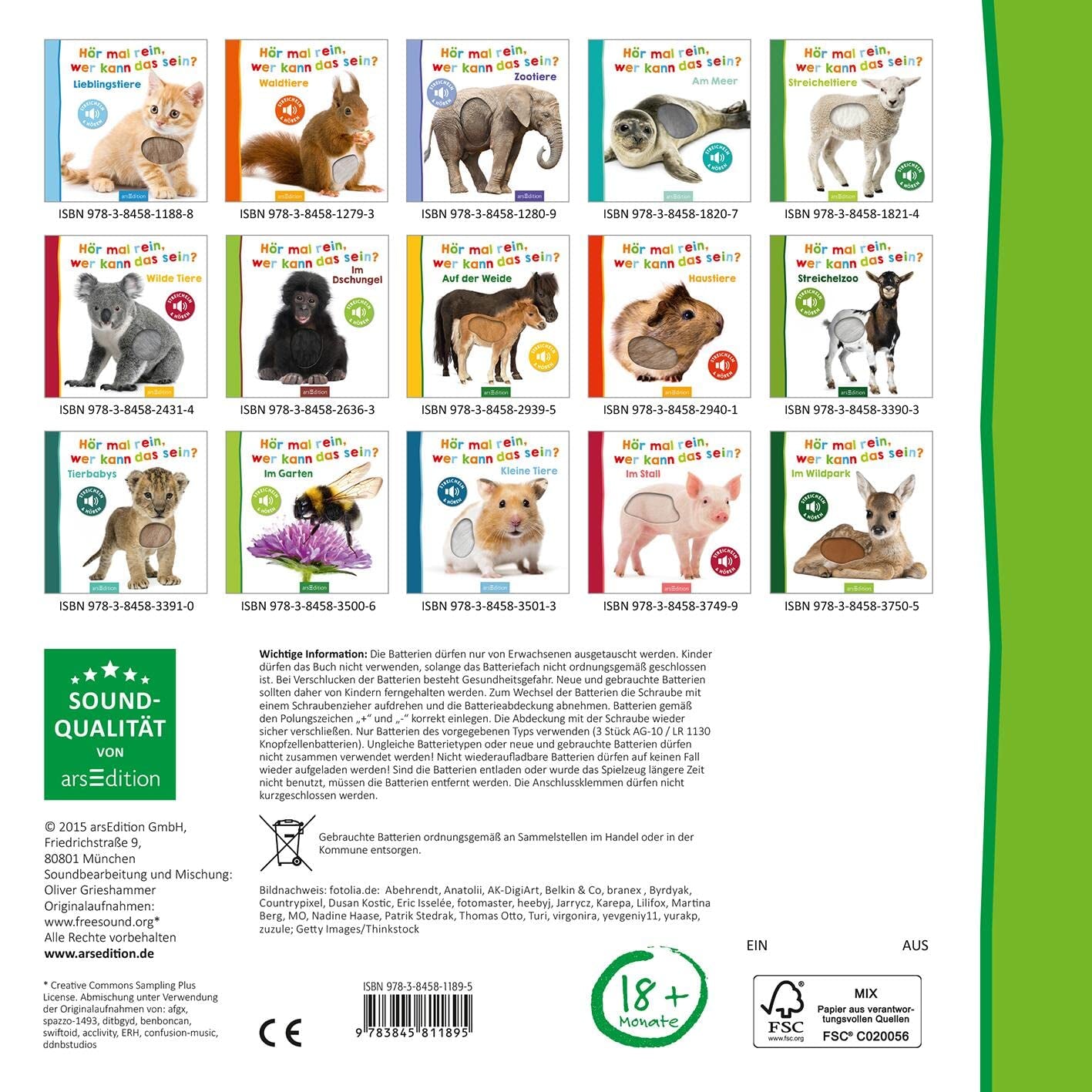 Escucha, ¿quién podría ser? - Animales de granja: acaricia y escucha | Libro ilustrado de cartón de alta calidad con 5 sonidos y elementos táctiles para niños mayores de 18 meses Baby Toys Naty Shop