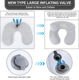 Almohada Inflable para el Cuello de Viaje, Almohada para el Cuello Inflable compacta y rápida con Funda de Almohada Lavable para Viajes en automóvil, avión, Tren, Oficina, Familia
