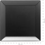 Servicio de mesa MÄSER Manhattan City de porcelana para 6 personas, negro