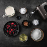 Batidora de mano Tefal HT650E Power Mix Silence | 600 vatios | Controlador de velocidad variable | Función Turbo y Auswurf | Motor de Ocio Extremo | incluido 2 Rührbesen y 2 Knethaken | Trigo Cocina Naty Tienda