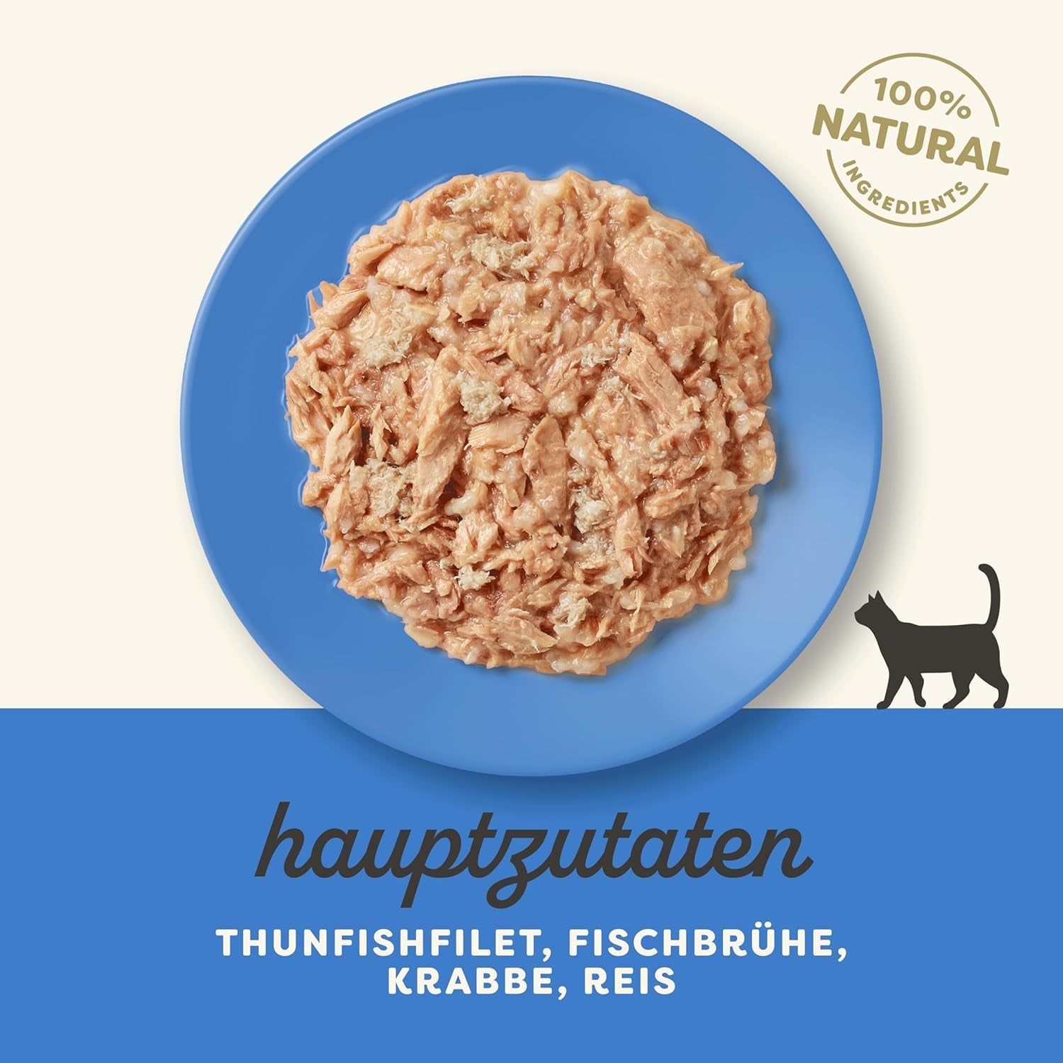 Applaws Nassfutter 100% natural para Katzen, Thunfischfilet mit Krabben in Brühe - Paquete con 12 bolsas de 70 g