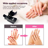 Hanyousheng Nagellacentferner Clips, Nagel Clips, 10 Stück Schwarz Nagelclips, Nagel Klammer, Nails Art ​Gel Cap, Soak off Clip Cap UV Gel Poliermittel Entferner Wrap Nail Tool
