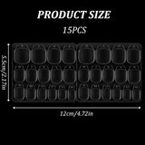 15 Hojas/450 Piezas Almohadillas Adhesivas para Uñas, 15 Tamaños de Almohadillas Adhesivas para Uñas Transparentes, Gel de Gelatina de Doble Cara, Adhesivo para Uñas, Presione sobre las Uñas, Almohadillas Adhesivas para Accesorios de Decoración de Manicura DIY