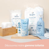 BIOLANE 12 Compresas Maxi-Cuadradas Húmedas - Bebés - 100% Orgánico - 720 Algodón - para pieles sensibles - Cambiador y Aseo - desde el nacimiento - fabricadas en Francia