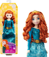 Mattel DISNEY Princesa Aurora - Muñeca con traje típico, zapatos y tiara desmontables, top brillante y falda estampada desmontable, pelo largo para peinar, HLW09 Naty Shop Merida Dolls