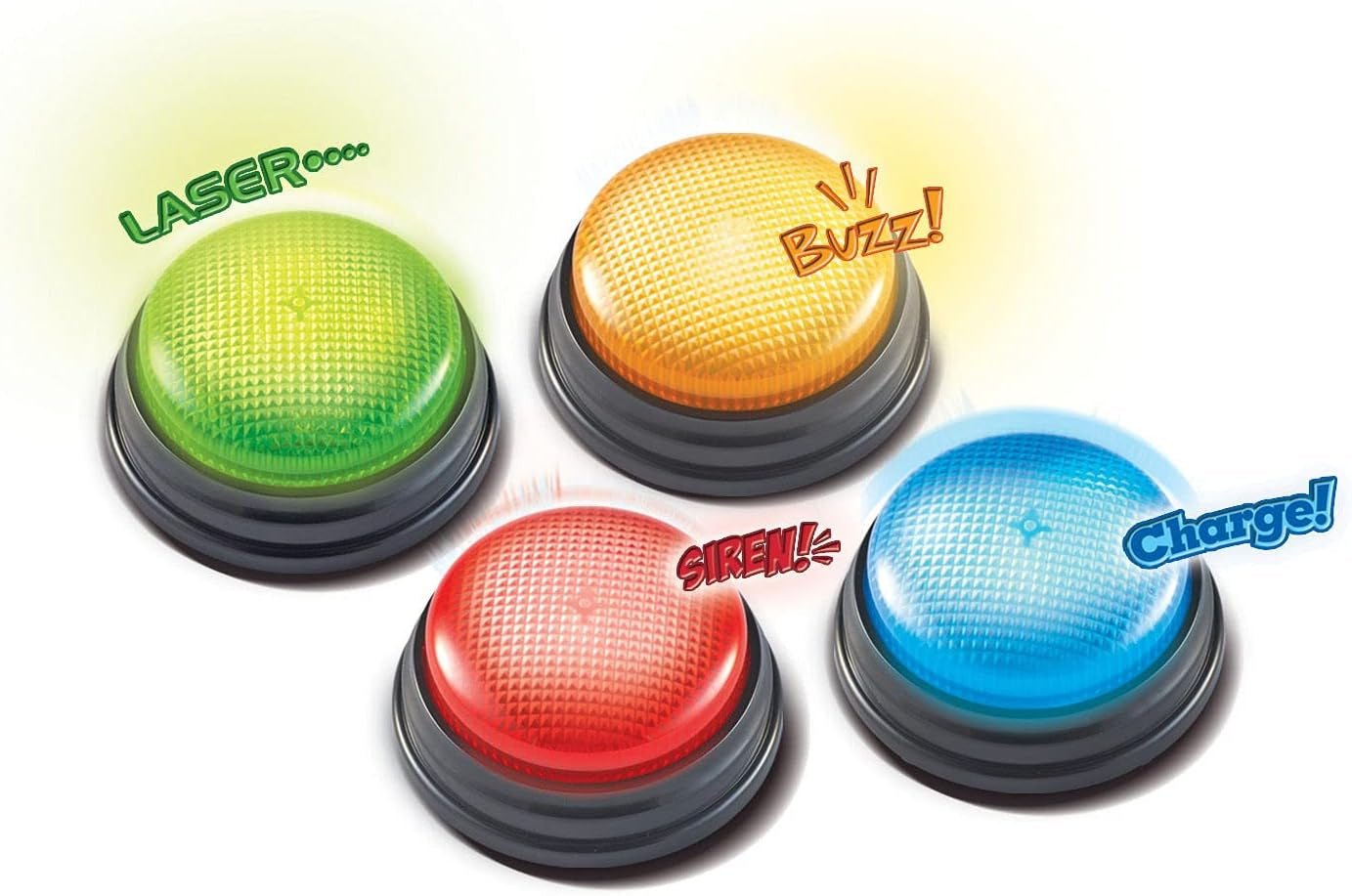 Learning Resources Light & Sound Buzzer juegos educativos a partir de 3 años Juguete infantil de preguntas con 4 sonidos diferentes para noches de juegos y aulas Juguetes Bebe Naty Shop
