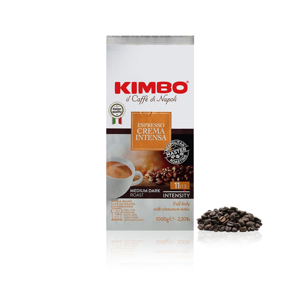 Café entero en grano Crema Intensa tueste medio, bolsa de 1 kg