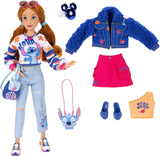 ¡Muñecas de moda Disney ILY 4EVER Stitch con cabello rojo, 29 cm de altura, con 13 puntos de articulación, dos conjuntos completos para combinar y un brillante anillo de Mickey para ti!