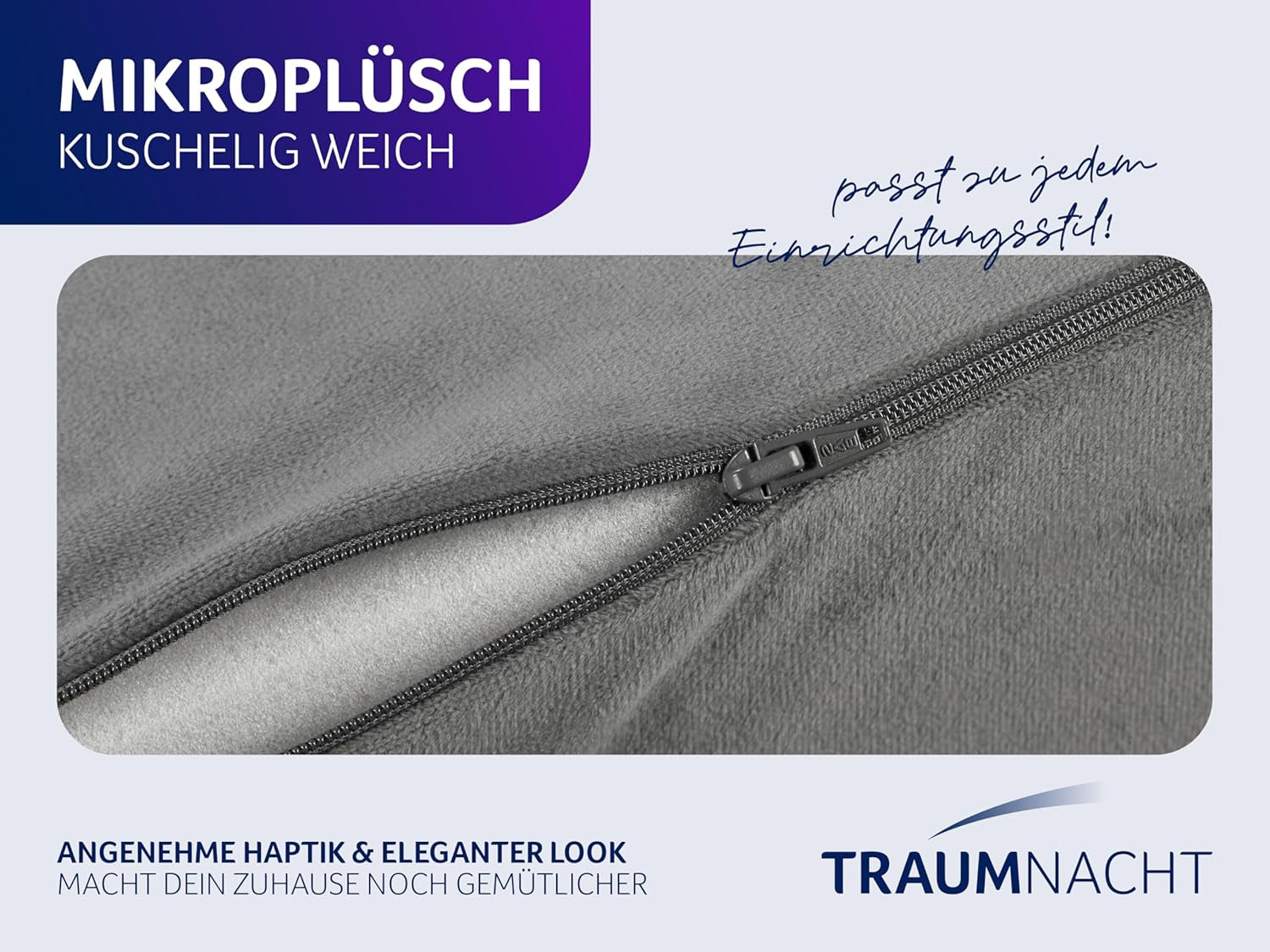 Almohada ortopédica para espalda/lumbar Traumnacht con núcleo de espuma viscoelástica y funda de micropolar agradable para la piel, certificado Oeko-Tex, fabricado según los estándares de calidad alemanes