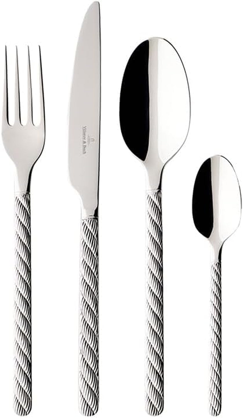 Villeroy And Boch - Cubertería Montauk, varios tamaños, acero inoxidable Cocina Naty Shop 24 piezas
