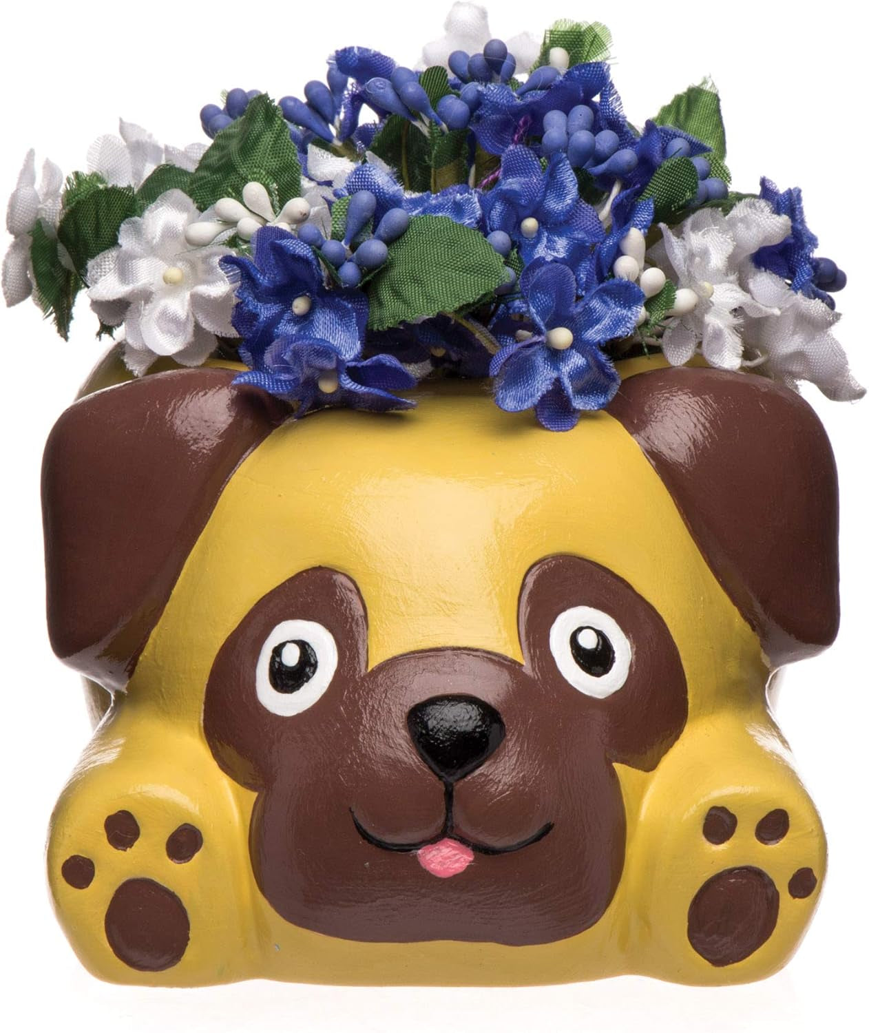 Macetas de cerámica 'Pug' de Baker Ross (2 piezas): para que los niños pinten, decoren y regalen