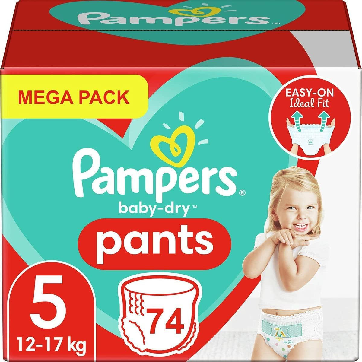 Pampers (versión antigua), bragas, talla 4, 9 kg-15 kg, paquete de tres (1 x 88 pañales)