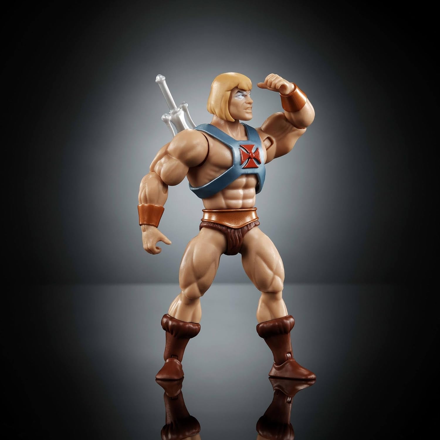 Figura de acción de Masters of the Universe Origins Faker de la colección de dibujos animados, de unos 14 cm de altura, duplicado de He-Man de la serie de televisión de los años 80, diseño detallado y 16 puntos de movimiento, JBM82 Figuras de acción Naty Shop