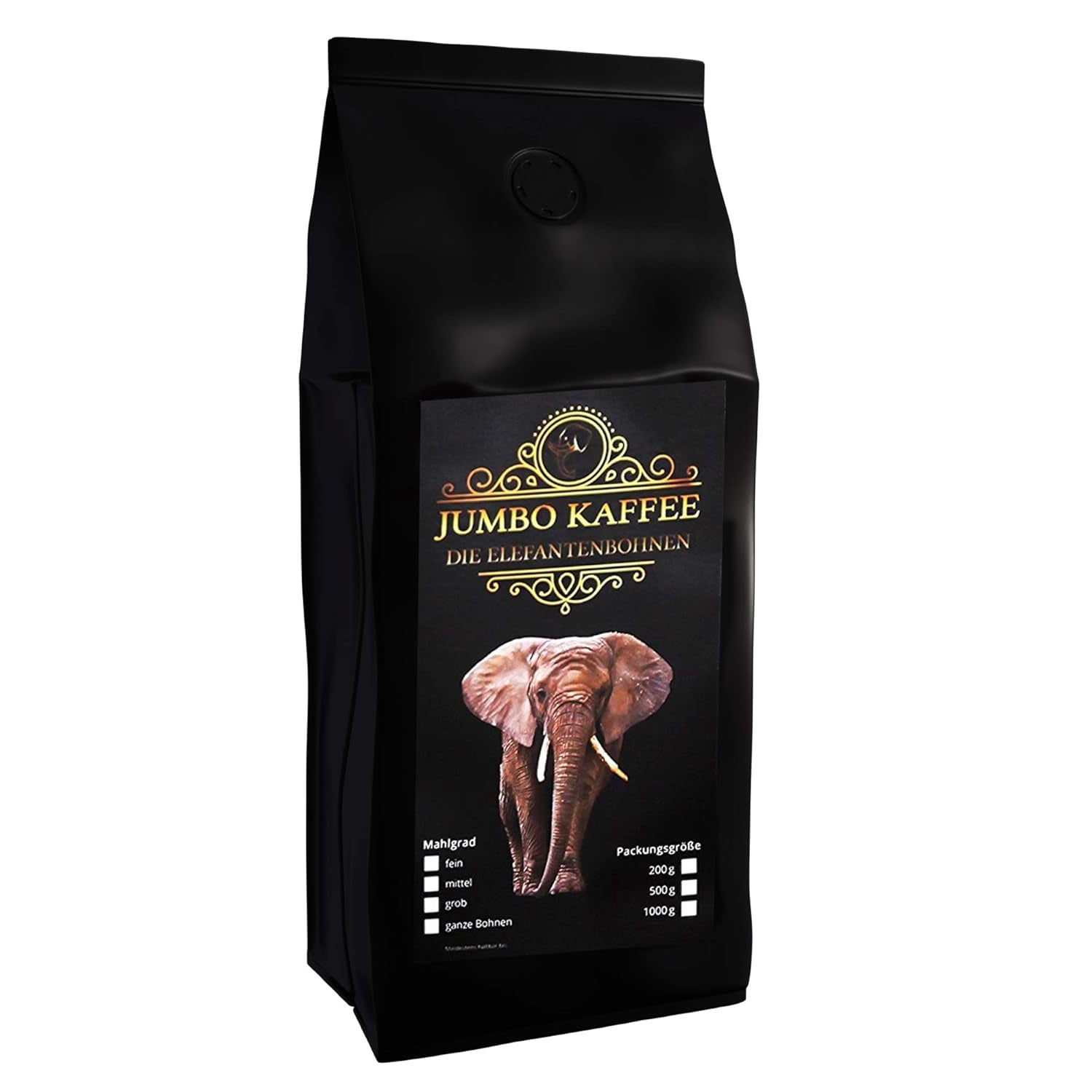 Café Jumbo | Elefantenkaffee Maragogype (1000 g, Bohnen entero) - Die größten Bohnen der Welt, ohne Säure, extra suave