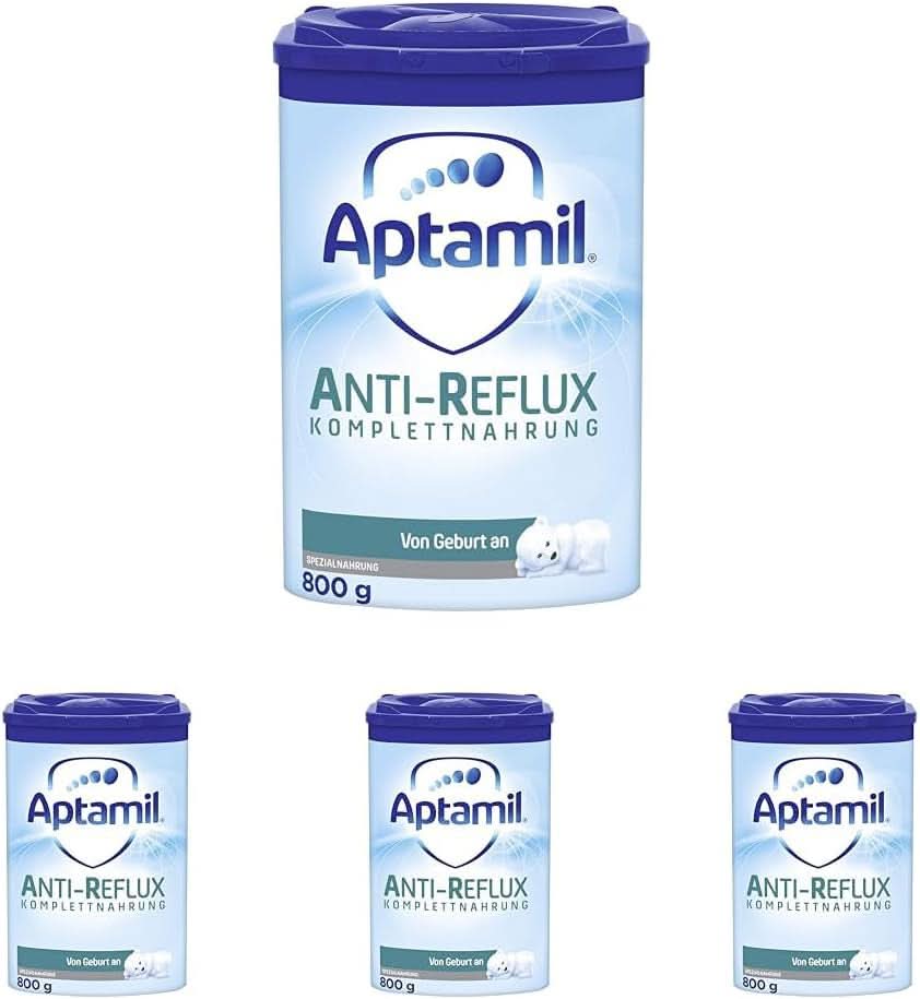 Aptamil Anti-Reflux - alimento completo desde el nacimiento, para el control de la dieta, leche en polvo, 1x 800 g Naty Shop Set 4 x 800 gramos