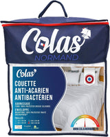 COLAS NORMAND edredón antiácaros y antibacteriano ligero 260 X 240 cm efecto duradero higiene perfecta microfibra suave y confortable lavable blanco 53130250 Naty Shop Edredones y edredones Blanco 260X240 Cm