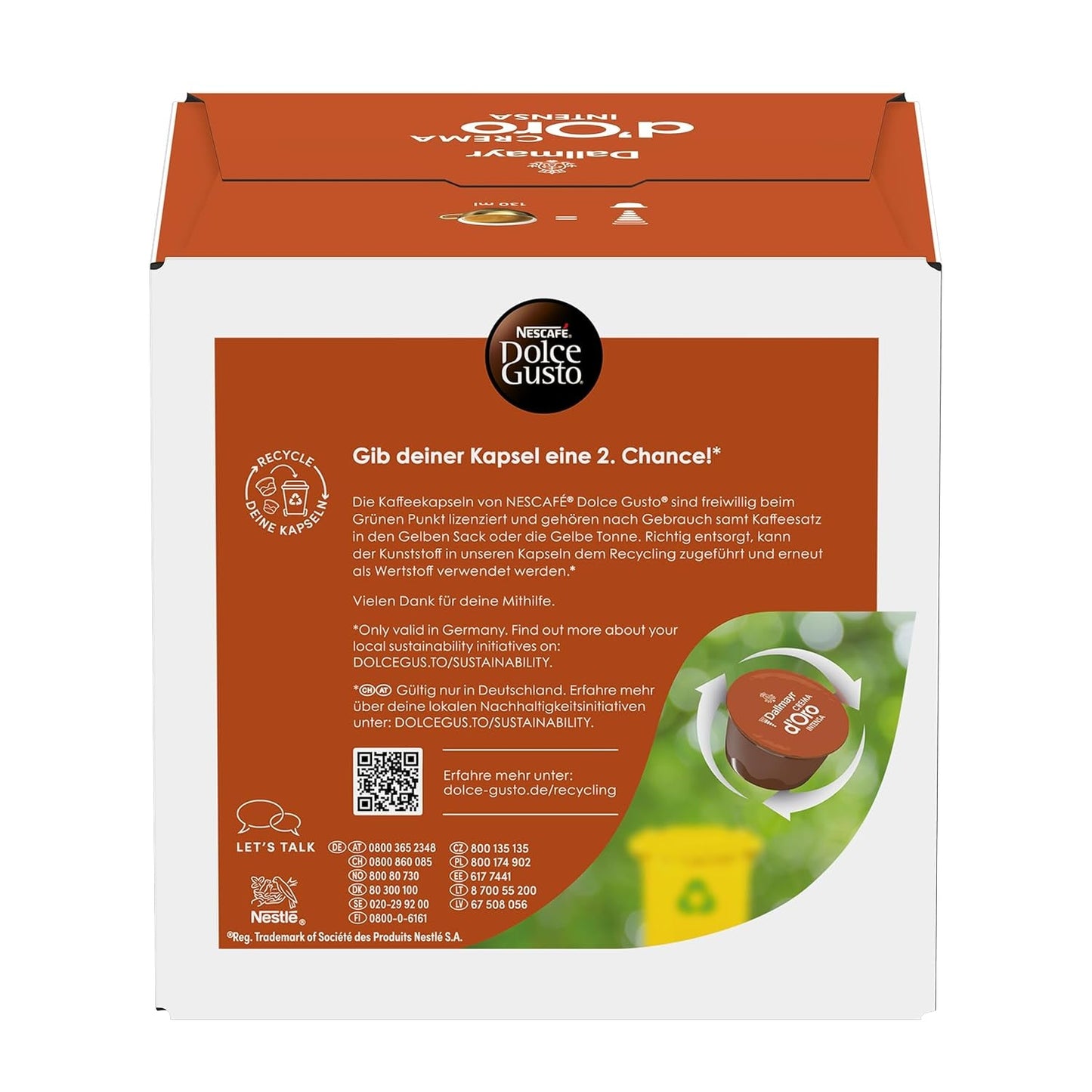 NESCAFÉ DOLCE GUSTO DALLMAYR Crema d'Oro Intensa Kaffeekapseln Paquete de 3 (3 x 16 Kapseln)