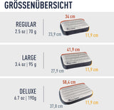 Sea to Summit - Almohada de viaje Eros Down L - Ultraligera e hinchable - Material 10D - Almohada de plumón premium - Antideslizante - Para senderismo y acampada - 42 x 28 x 12 cm - Gris - 95 g Naty Shop Almohadas de viaje