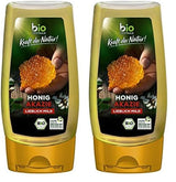 Biozentrale Miel de acacia biológica | 350 g Miel ecológica de flores de acacia blanca | Ideal para untar Miel orgánica para té | Alternativa a la miel en forma de panal (paquete de 2)