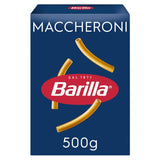 Pasta Barilla Maccheroni Clásicos núm. 44 de trigo duro de alta calidad, siempre al dente, 500g