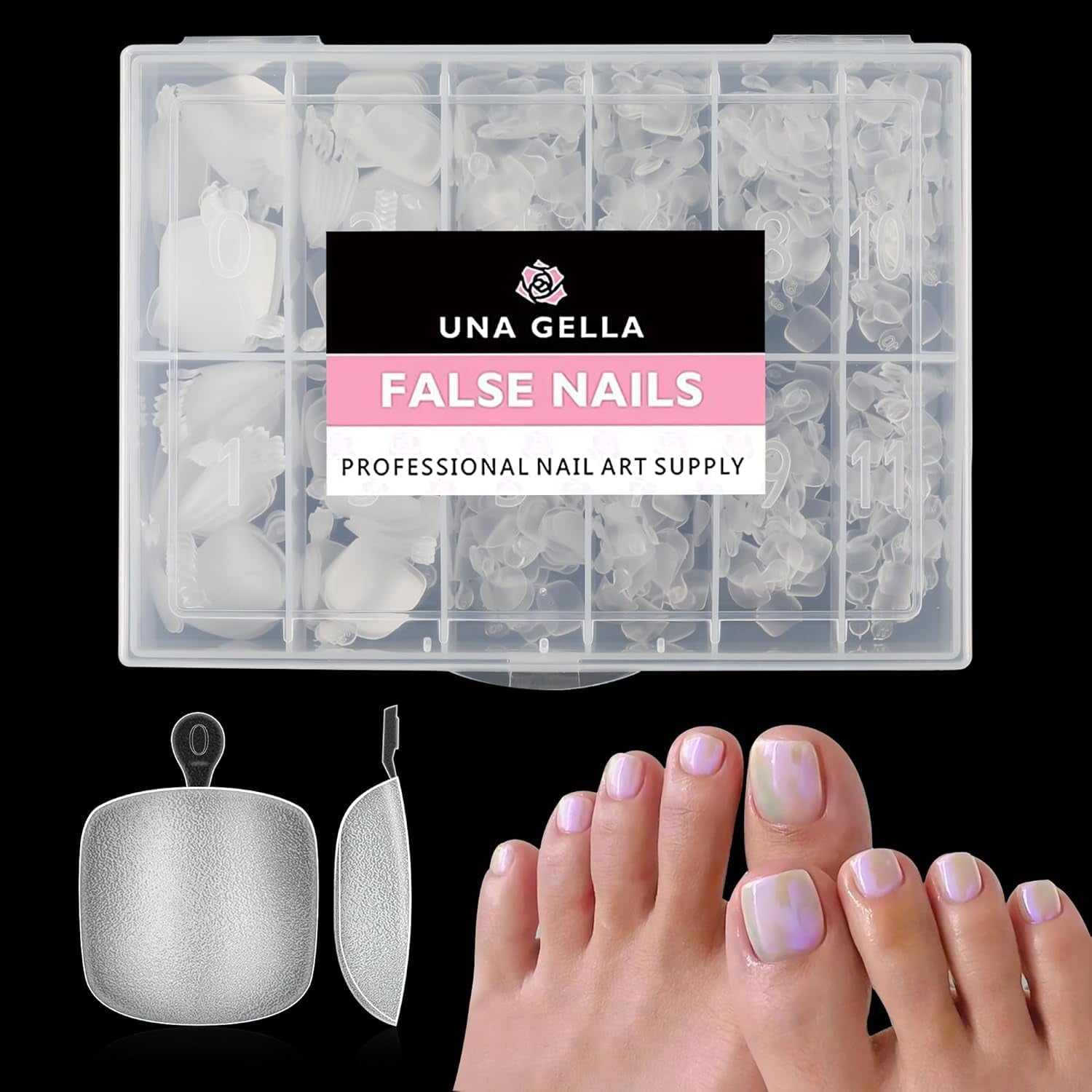 Puntas de uñas de Gel de bailarina, 216 Uds., 12 tamaños, puntas de uñas de Gel suave, juego de extensiones de uñas de cobertura completa, arte semimate DIY para el hogar