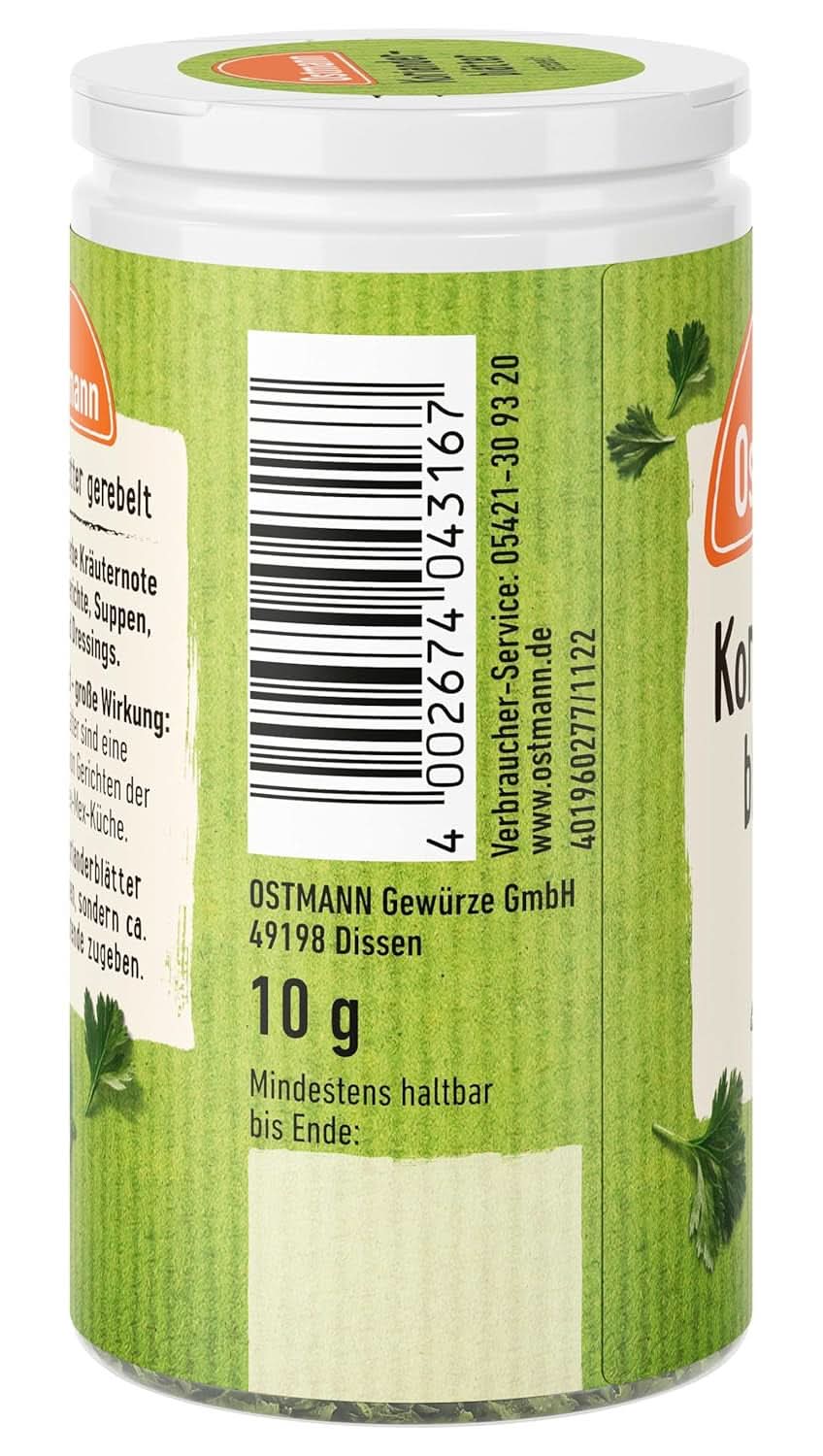 Ostmann - Hojas de cilantro, 10 gramos Condimente Naty Shop