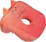 Almohada para dormir de oficina, algodón con memoria, linda almohada con orificio para las orejas, almohada suave para dormir de lado, almohada para las orejas para mujeres, niñas y niños (gris gatito) Naty Shop Almohadas ortopédicas cervicales rosa/gato