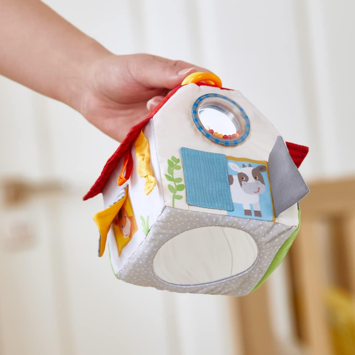 HABA 306383 - Granja de cubos de juego, juguete multifuncional a partir de 6 meses Juguetes para bebés Naty Shop