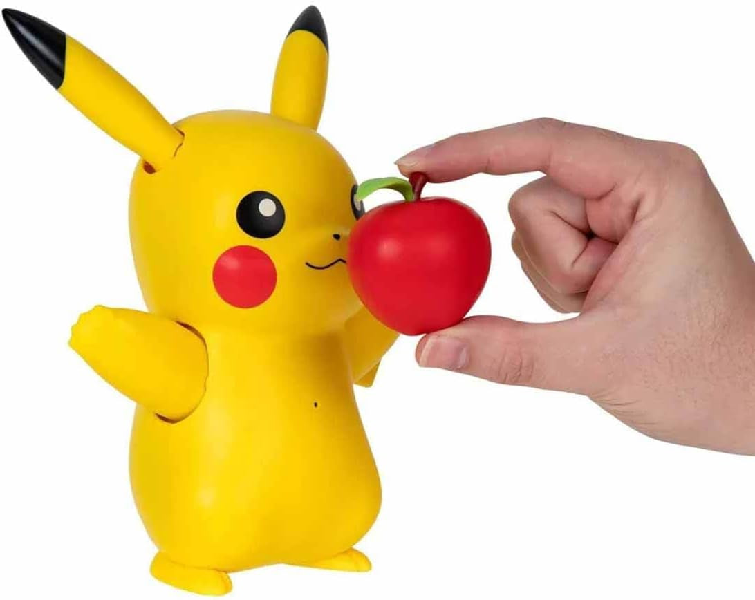 Pokémon PKW3330 - Deluxe My Partner Pikachu, Pikachu Oficial con luz, sonido y movimiento Figuras de acción Naty Shop