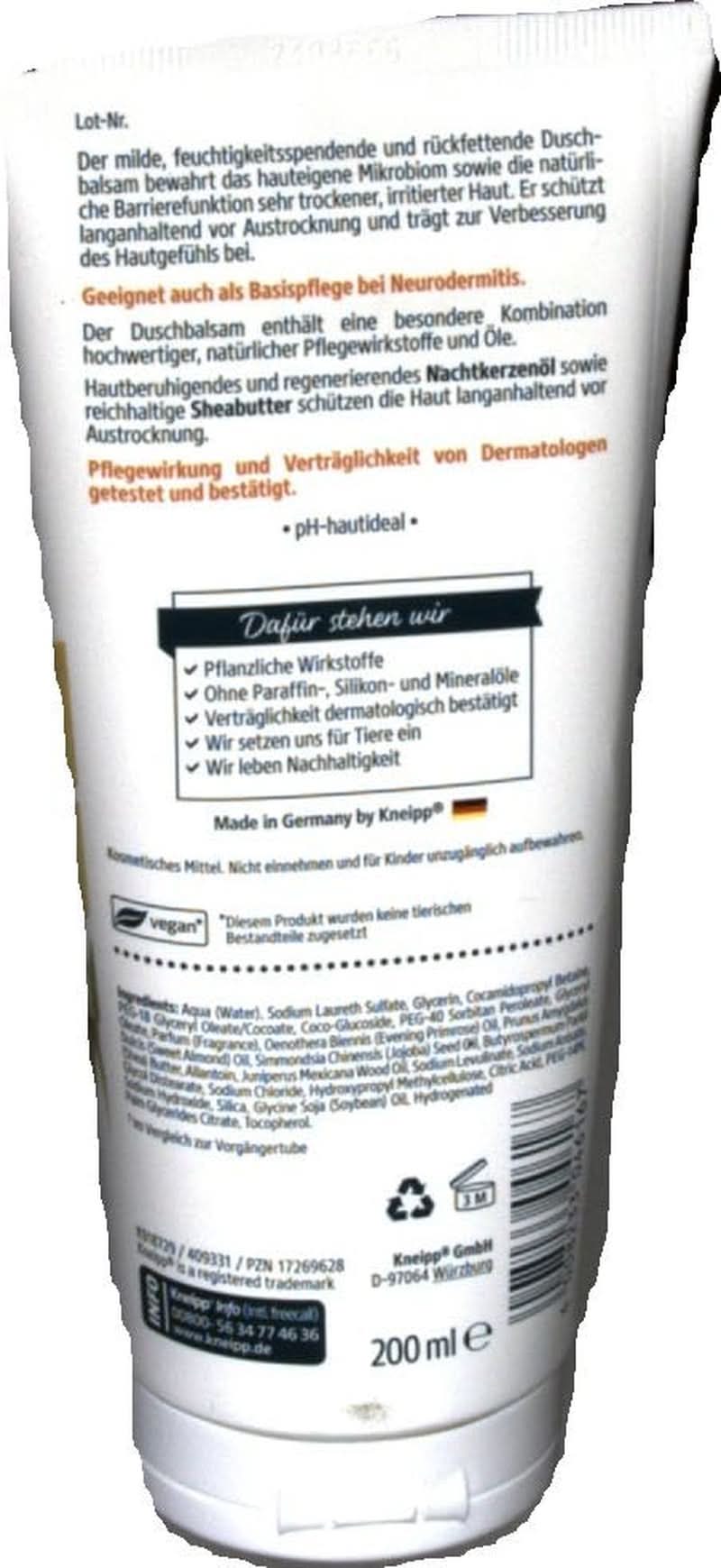 Kneipp, Acondicionador de ducha, 200 ml Ducha y baño Naty Shop