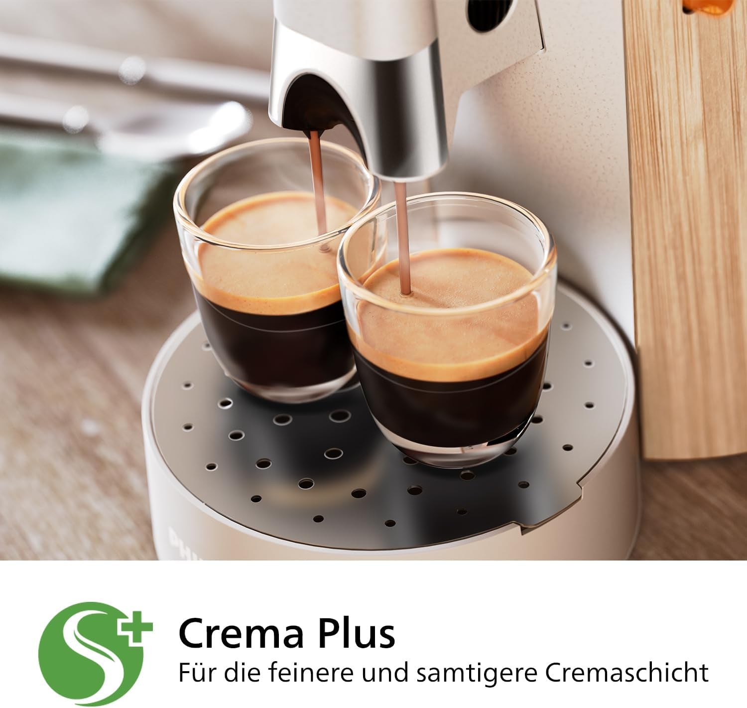 Cafetera espresso con cápsulas PHILIPS Senseo Select - Intensity Plus, con función Memo para 3 especialidades de café, Crema Plus, producto ecológico, alta calidad, blanco sedoso (CSA240/05)