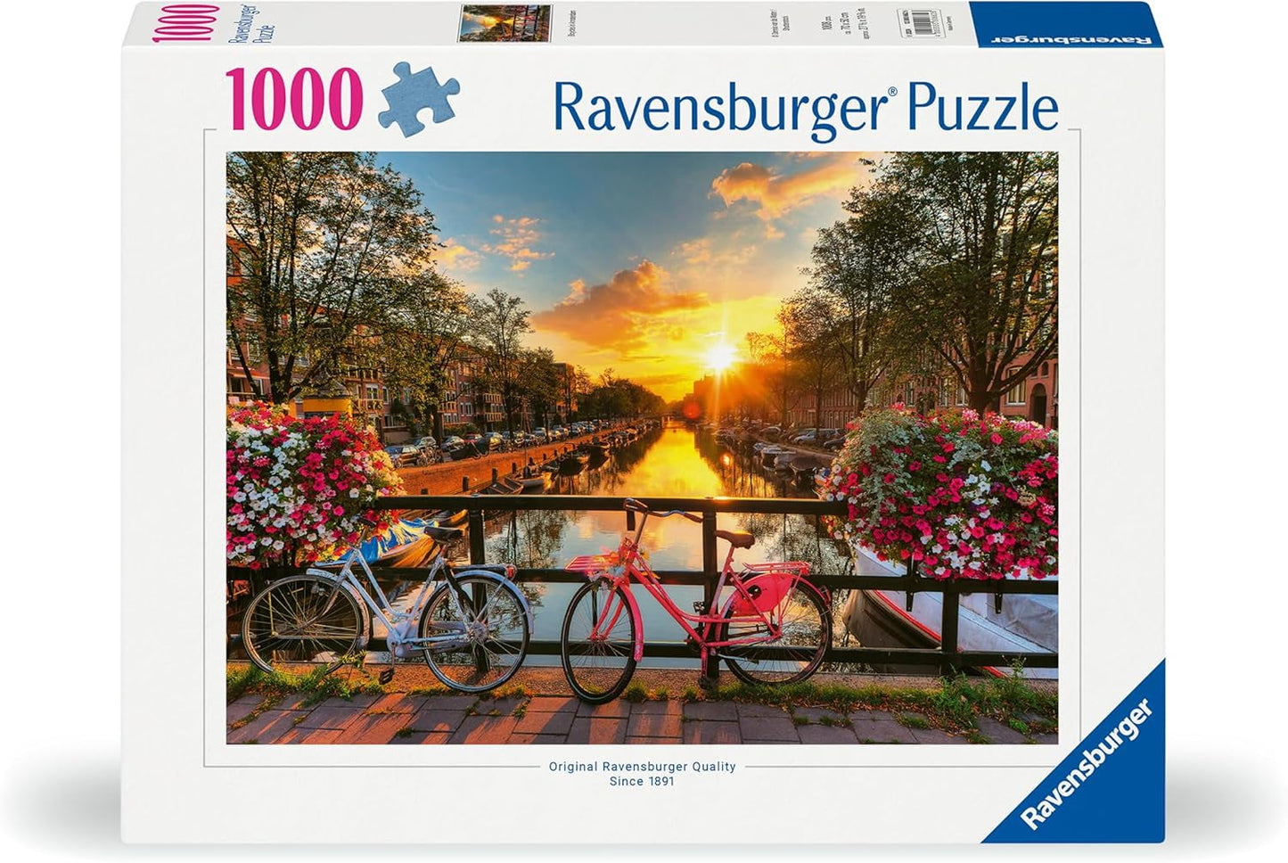 Ravensburger Puzzle 12000662 Bicicletas en Ámsterdam de 1000 piezas - Puzzle colorido para adultos y niños en la calidad probada de Ravensburger Puzzle Naty Shop