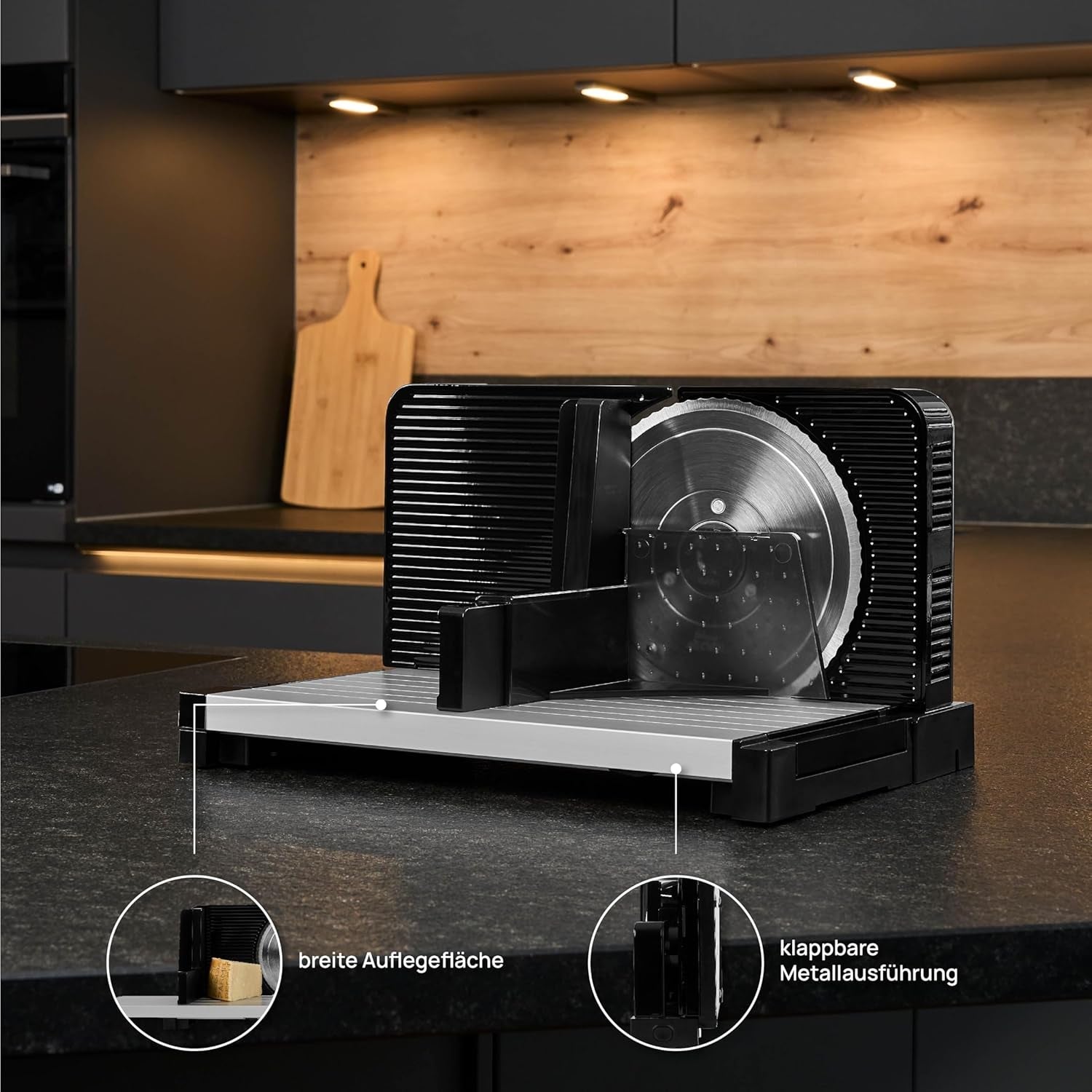 Ritter Icaro 5 Cortadora Eléctrica Multifunción Plegable y Cortadora de Pan Metálica con Motor Ecológico, Made in Germany Trituradoras y Rebanadoras Naty Shop