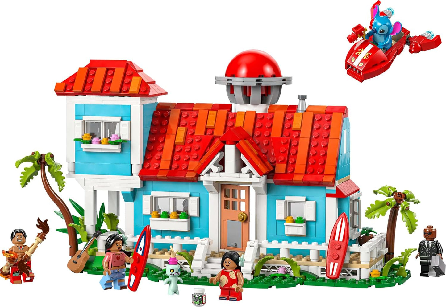 LEGO Ç€ Casa de Playa Disney de "Lilo y Stitch" - Juguete para construir con 6 habitaciones, observatorio, nave espacial y 5 minifiguras - regalo de cumpleaños para niñas y niños mayores de 9 años y fans 43268 Besuche den LEGO-Store juegos de construcción