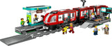 Tranvía LEGO City con estación, idea de regalo para fanáticos de los vehículos de juguete a partir de 7 años, con 6 minifiguras y un perro guía para juegos de rol, juguete de construcción 60423 Juegos de construcción Besuche den LEGO-Store