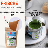 ORIGEENS BIO MATCHA CEREMONIAL GRADO "SHIKA" - Té Japonés Orgánico de Shizuoka - Matcha Latte/Usucha - Bolsa de Recarga de 30g - Té Verde Matcha Orgánico de Grado Ceremonial en Polvo