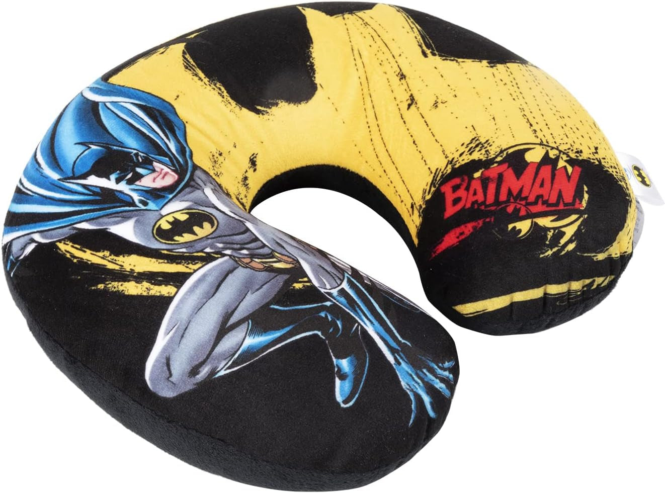 DC Comics Cojín Cervical Suave para Viaje en Coche Batman, Seguridad Infantil, Confort, Superhéroe, Hombre Murciélago, Cuscino Da Viaggio Auto, Azul Claro, Talla única, Almohadas de Viaje Naty Shop