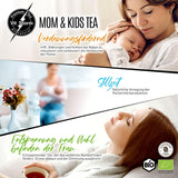 VITSTORM® BIO TEE Mom & Kids - Té para mujeres y lactancia - Rooibos, manzana, hinojo, melisa, alquimilla, fresa - Té relajante - Afrutado y delicioso - Sin cafeína - Té de hierbas 100 g